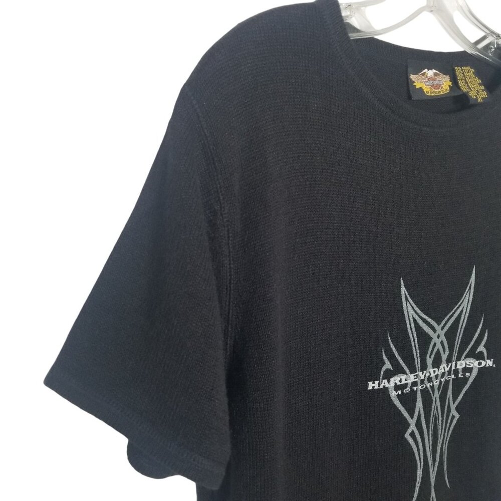 Harley Davidson Womens Size XL Top Knit Motorcycle Crew Neck Pullover Biker - Picture 5 of 7